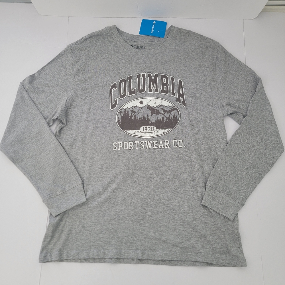 Columbia Men's Gray Long Sleeve Shirt Size L